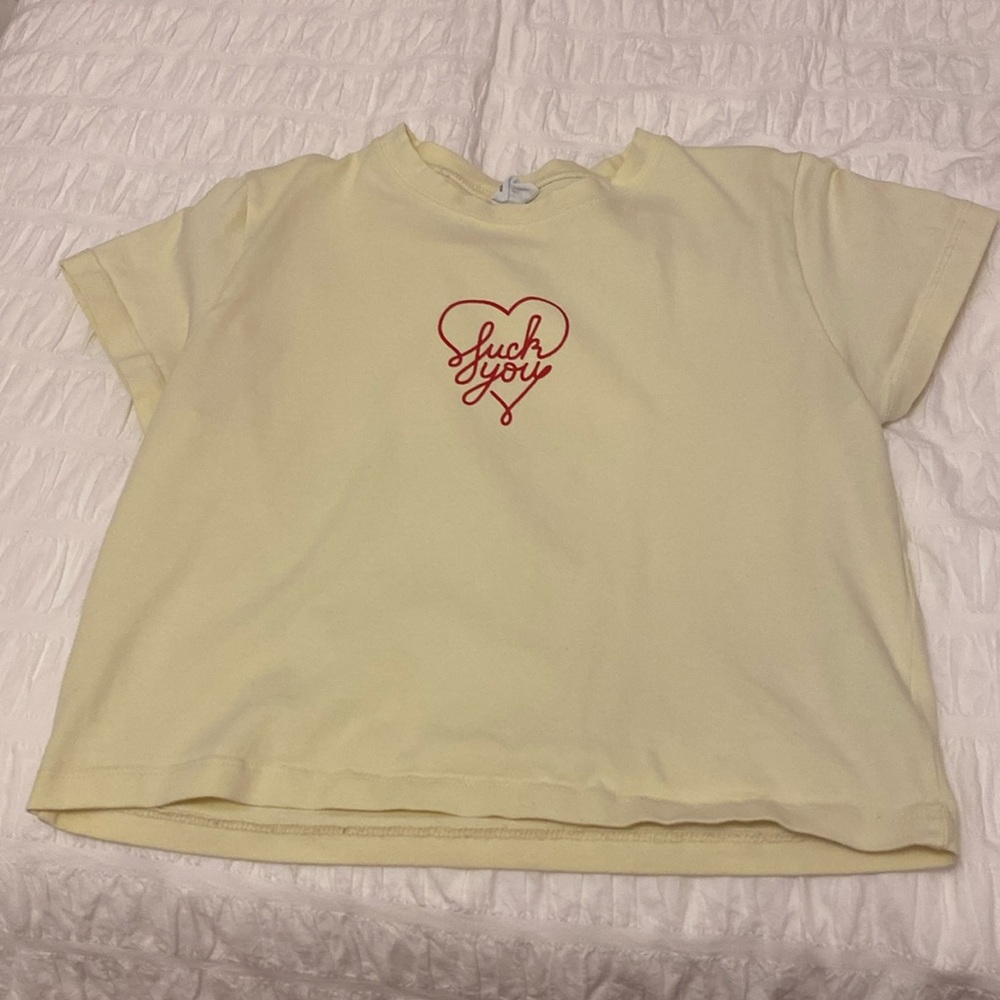 F** High Quality Korean brand Yellow Tee
